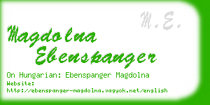 magdolna ebenspanger business card